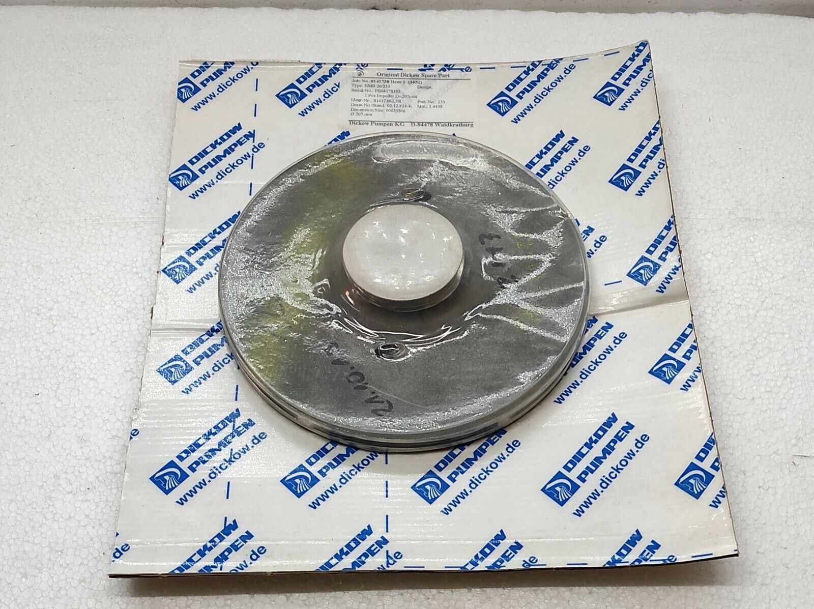 Dickow Pumpen NMB 26/210 Impeller 8141738-LFR 233 207MM