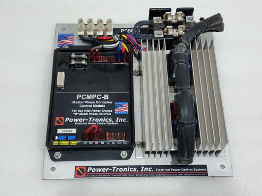 POWER TRONICS PCMPC-B MASTER OHASE CONTROLLER CONTROL MODULE PC500B 120-2240VAC