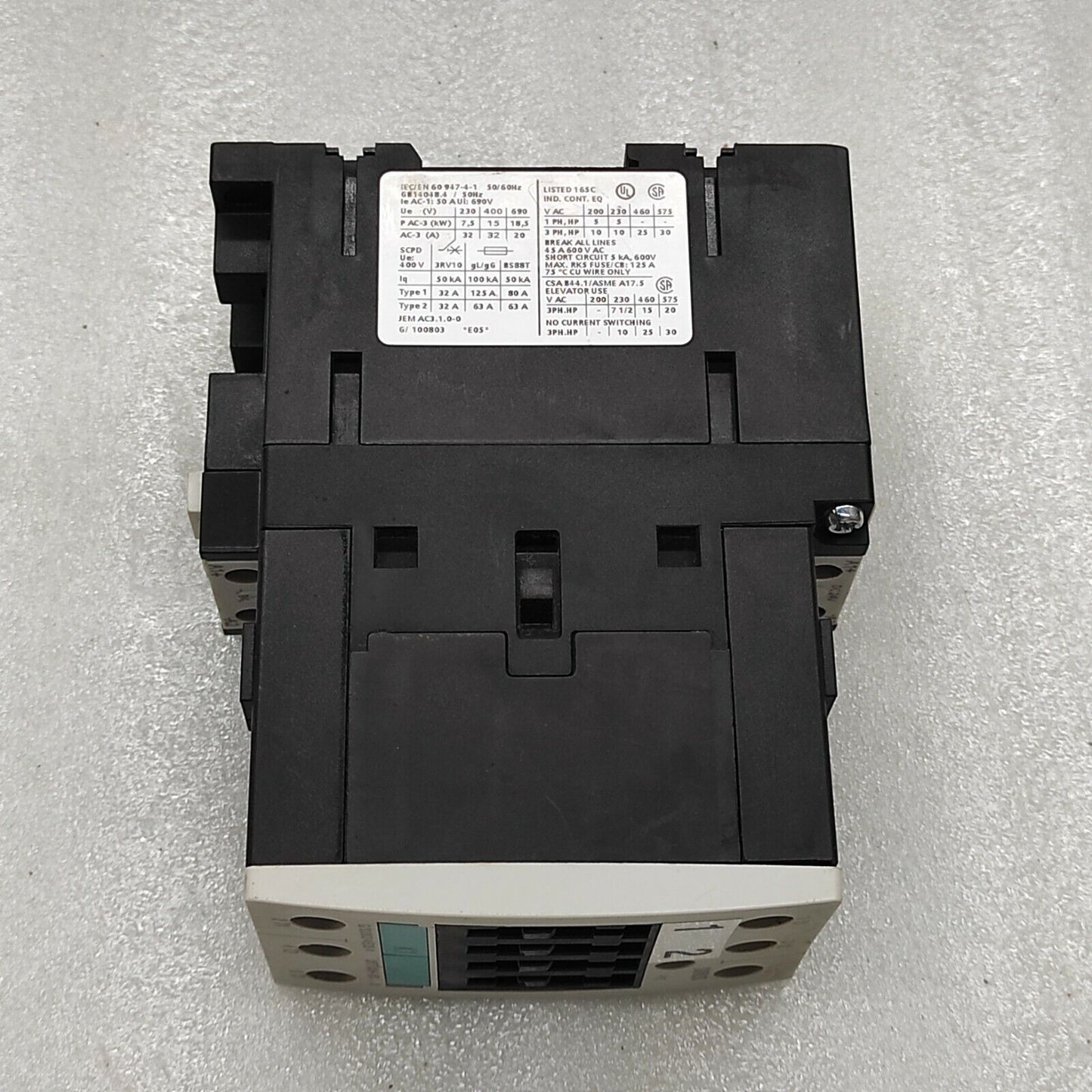 SIEMENS SRT1034-1B CONTACTOR 