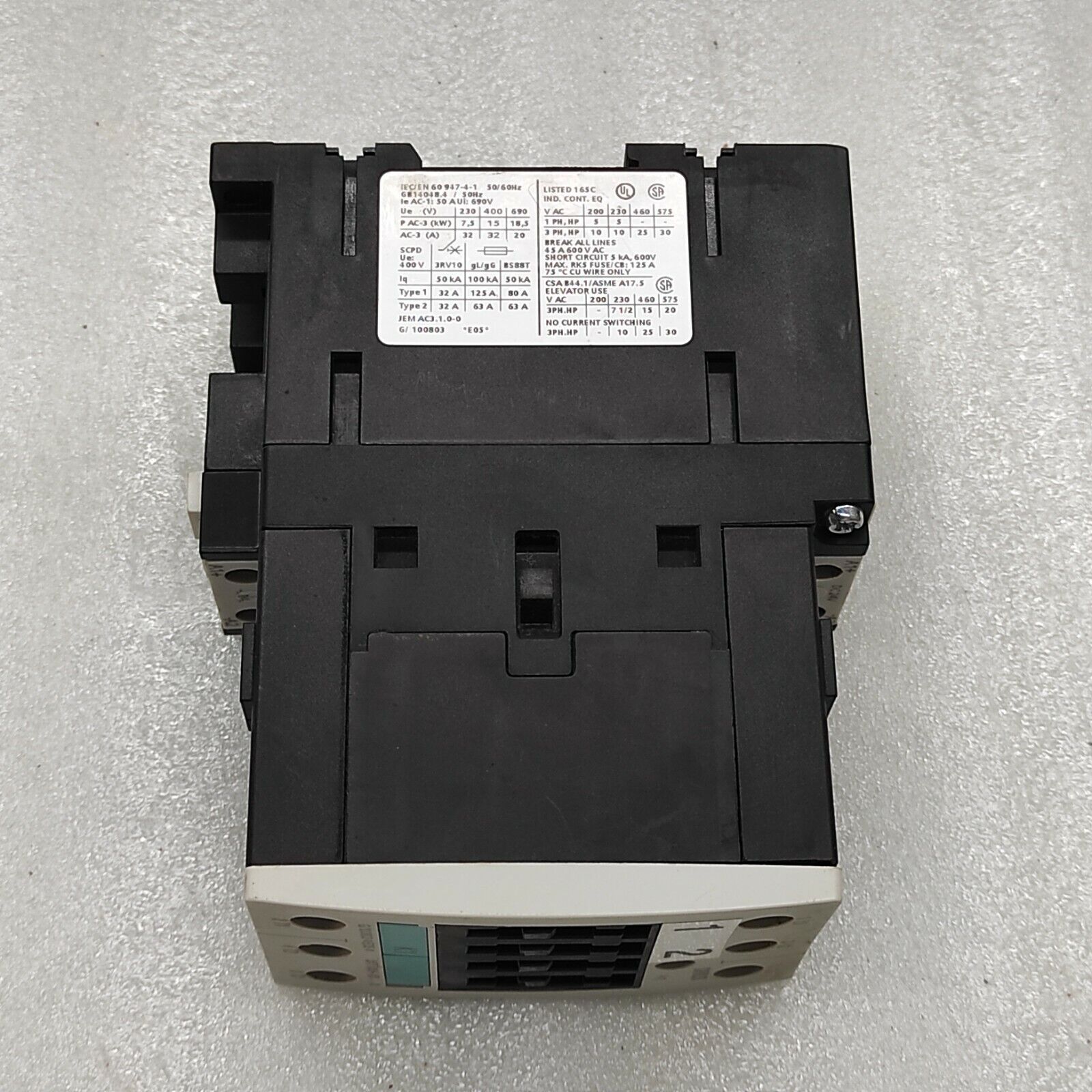 SIEMENS SRT1034-1B CONTACTOR 