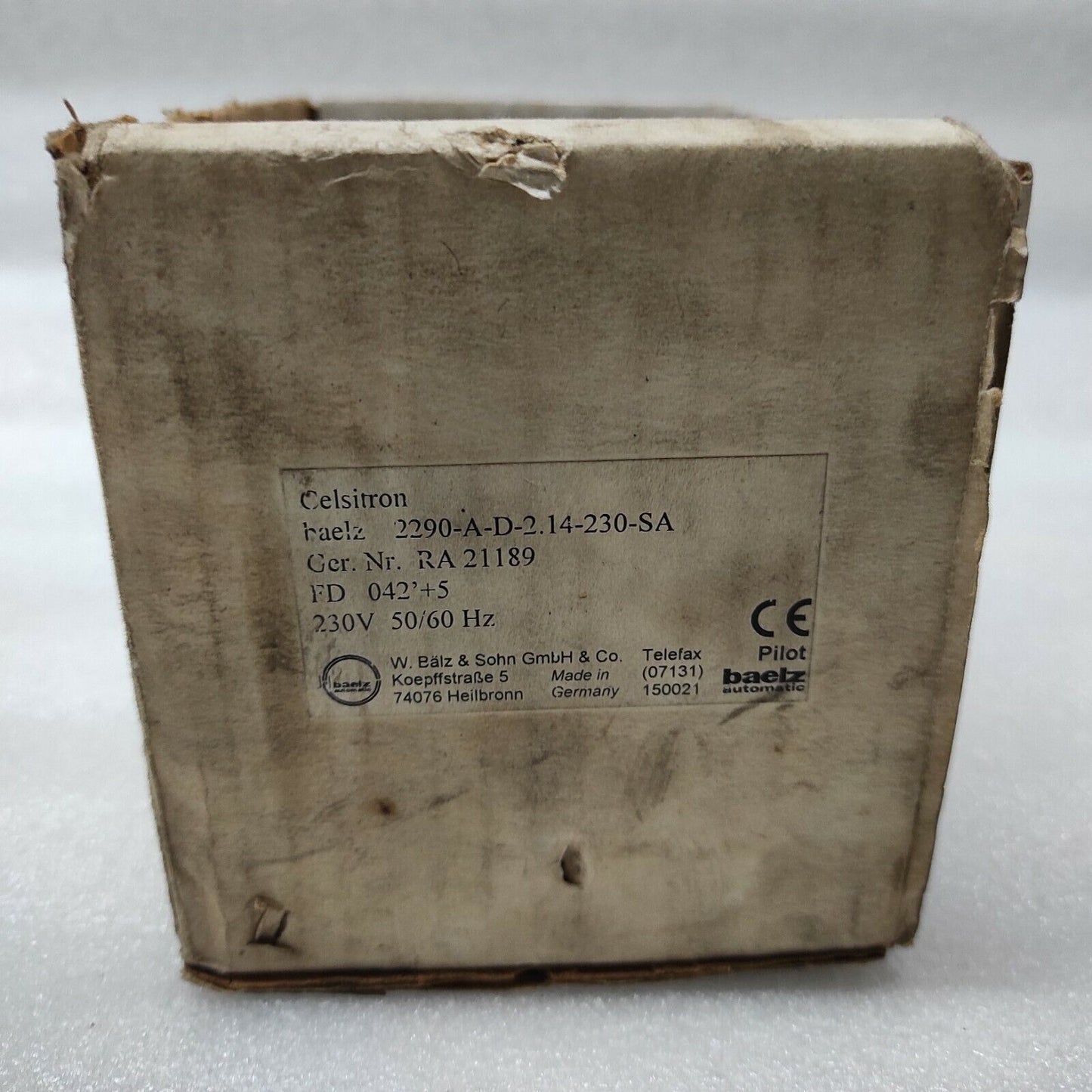 BAELZ AUTOMATIC WBS 2290 TEMPERATURE CONTROLLER BAELZ 2290-A-D-2.14 230V