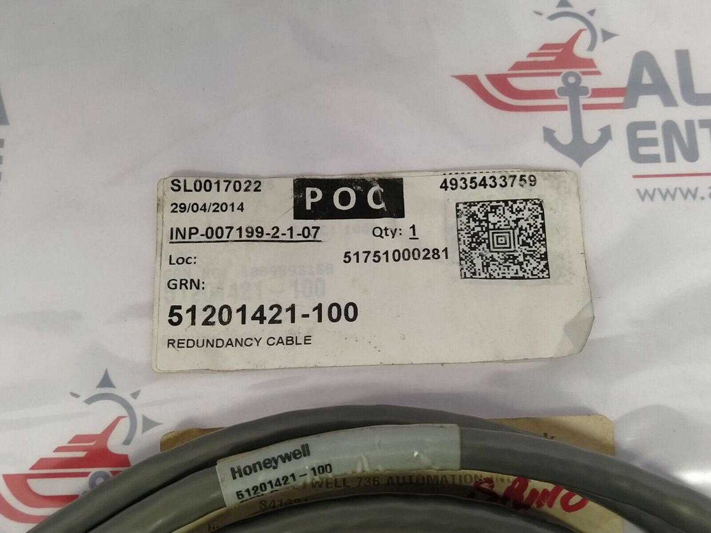 Honeywell 51201421-100 Revision D Redundancy Cable