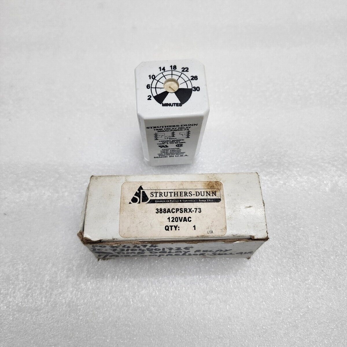 STRUTHERS-DUNN 388ACPSRX-73 OFF TIME DELAY RELAY 120VAC 2-30M