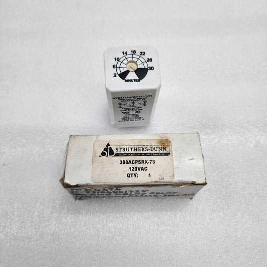 STRUTHERS-DUNN 388ACPSRX-73 OFF TIME DELAY RELAY 120VAC 2-30M