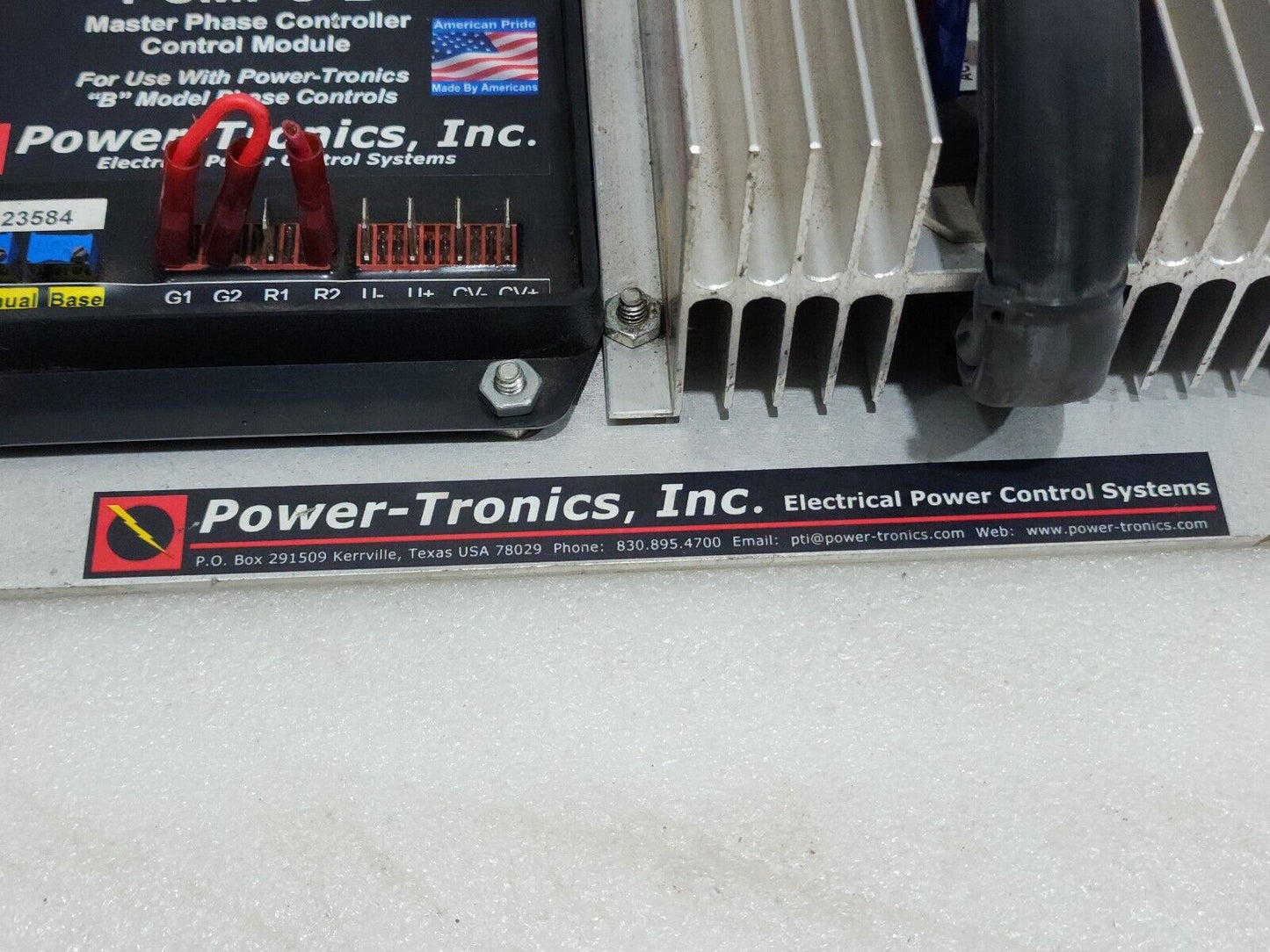 POWER TRONICS PCMPC-B MASTER OHASE CONTROLLER CONTROL MODULE PC500B 120-2240VAC