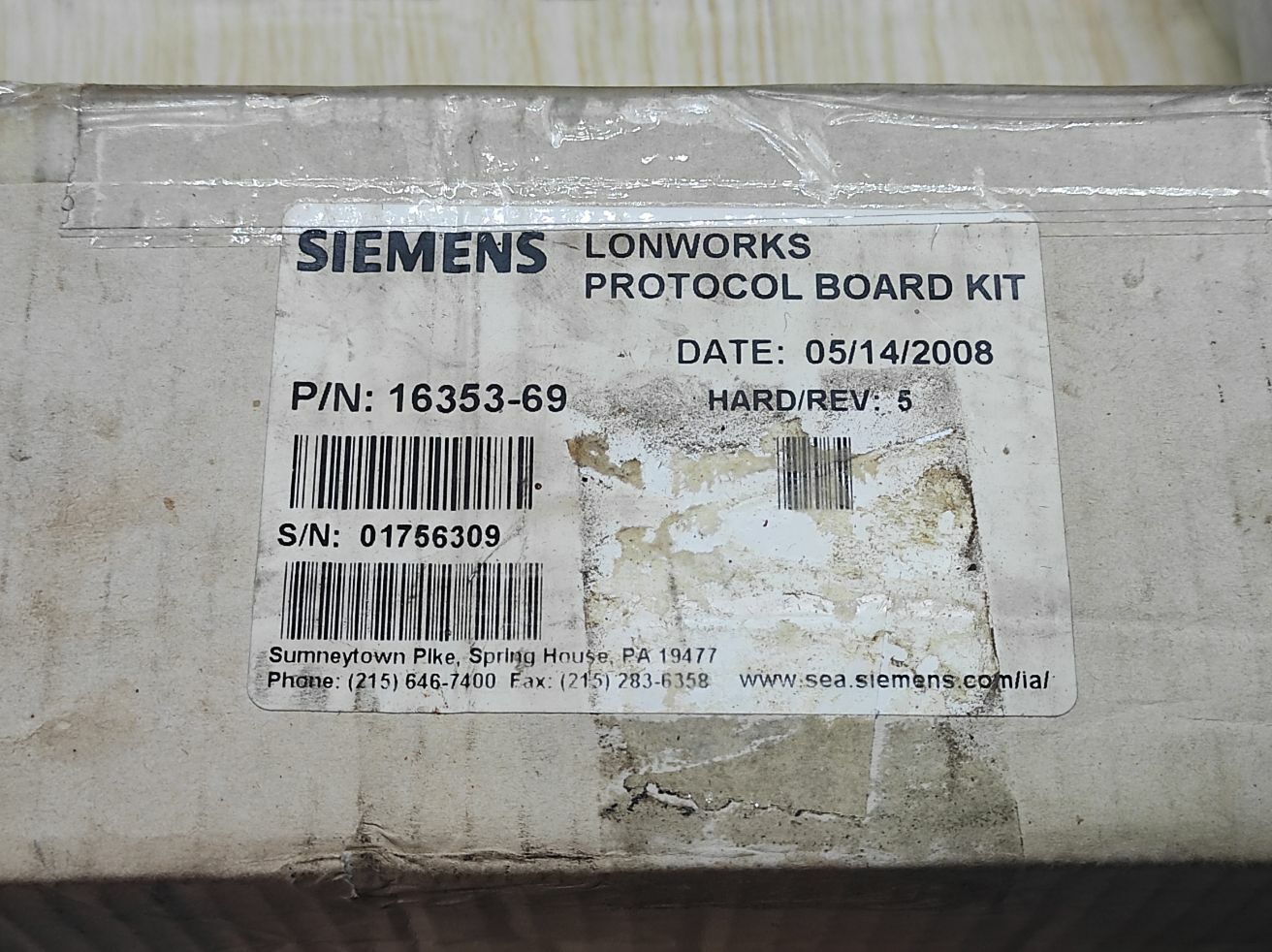 Siemens 16298-71-2 Lonworks Protocol Board Kit 16298712