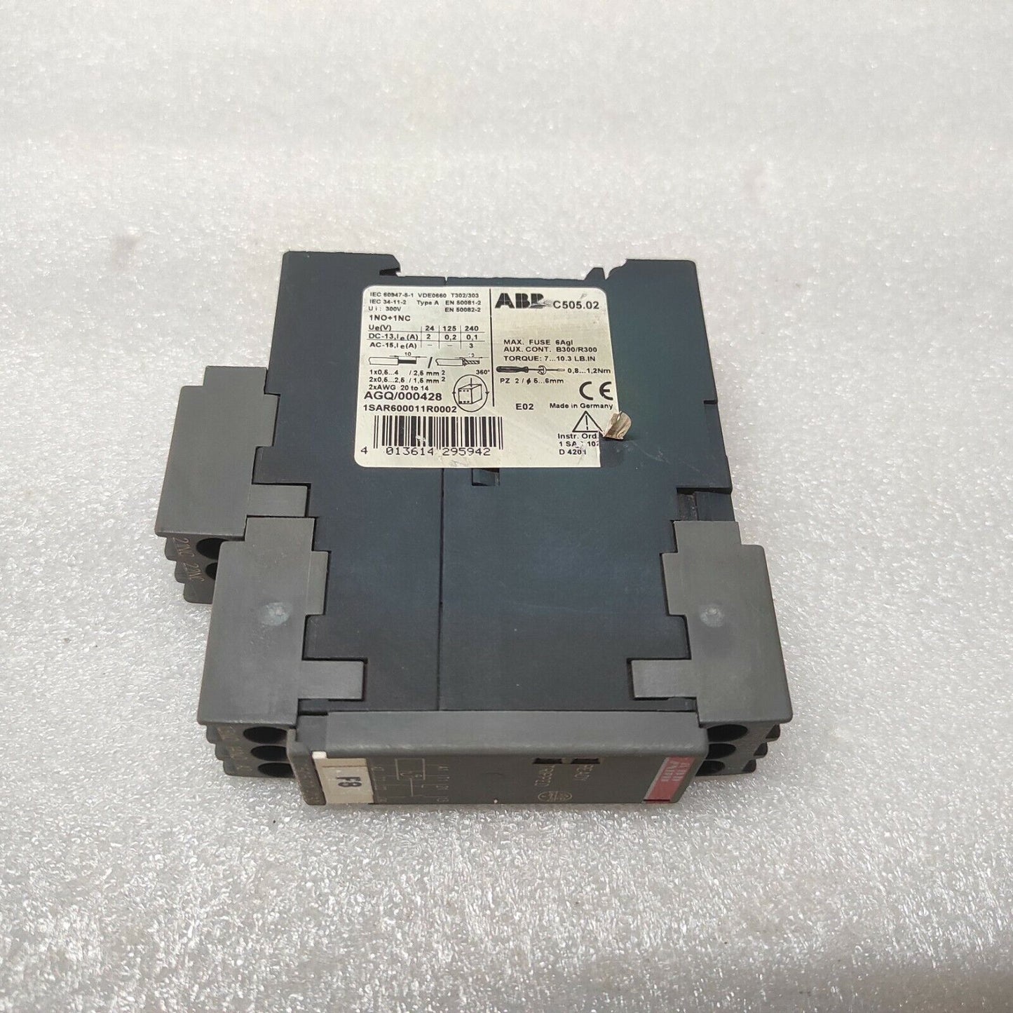 ABB C505.02 THERMISTOR PROTECTION RELAY 1SAR600011R0002 