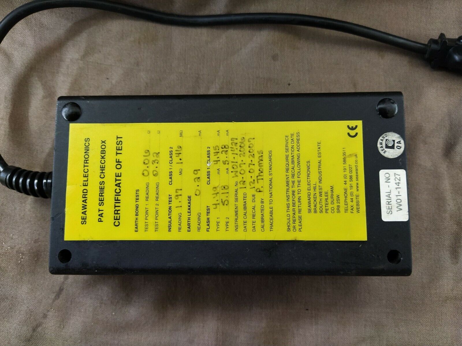 SEAWARD PAT SERIES CHECKBOX TEST METER