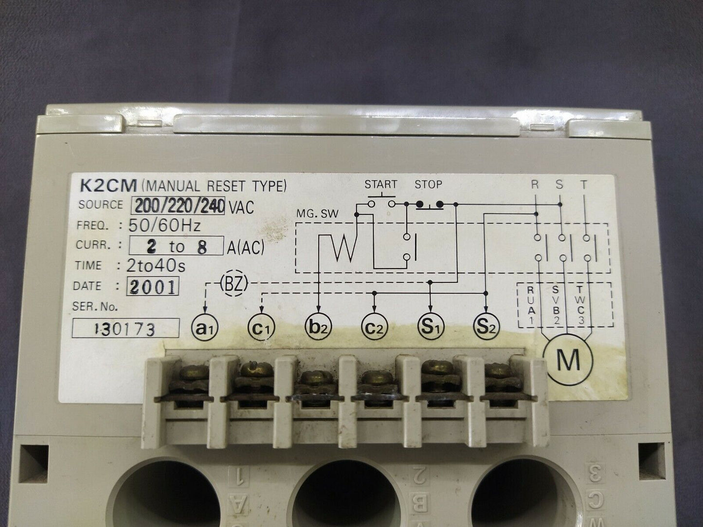 Omron K2CM 2LS Motor Relay 200-240 VAC K2CM2LS