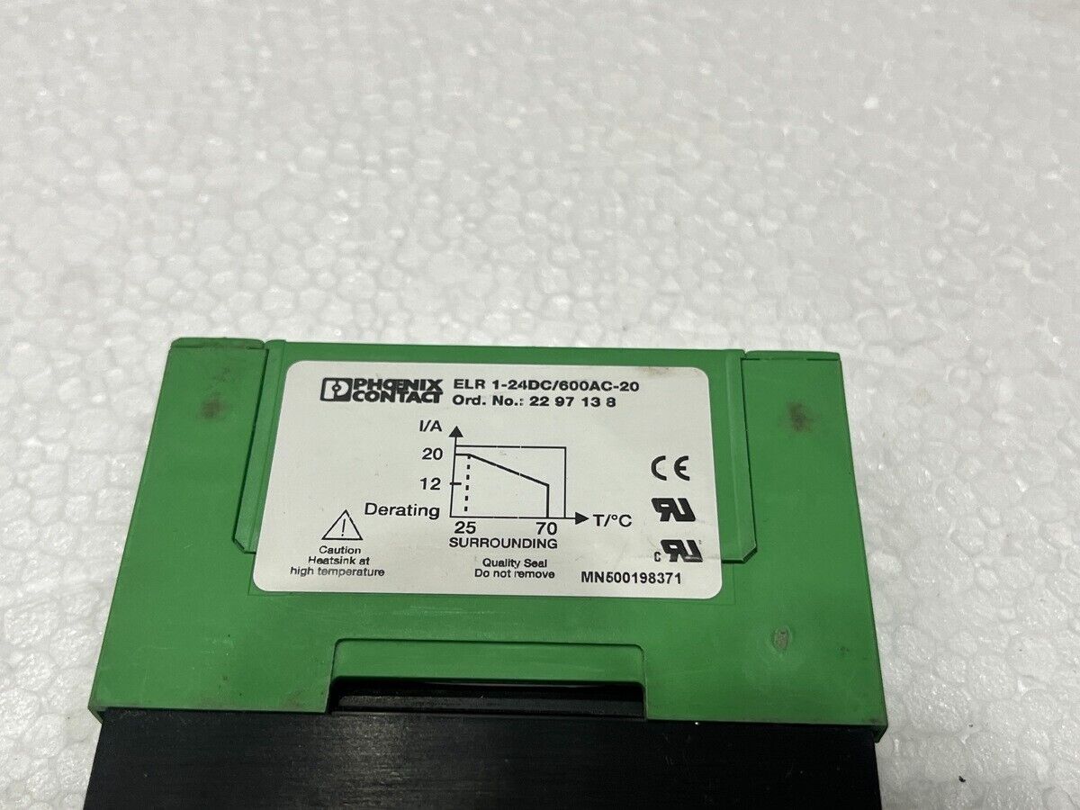 PHOENIX CONTACT ELR 1-24DC/600AC-20 SOLID STATE CONTACTOR 22 97 13 8