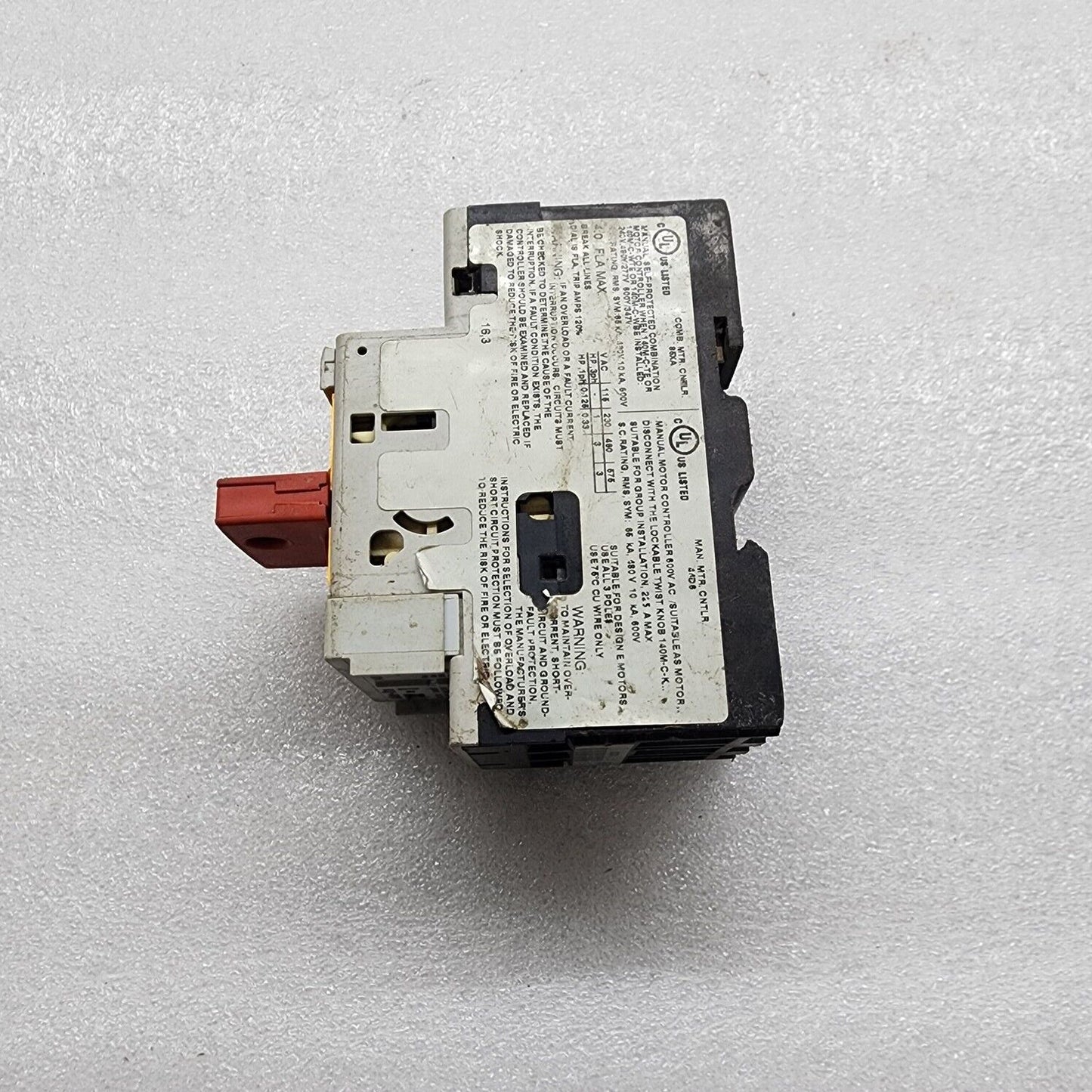 ALLEN BRADLEY CAT 140M-C2E-B10 MANUAL MOTOR STARTER 2.5-4A