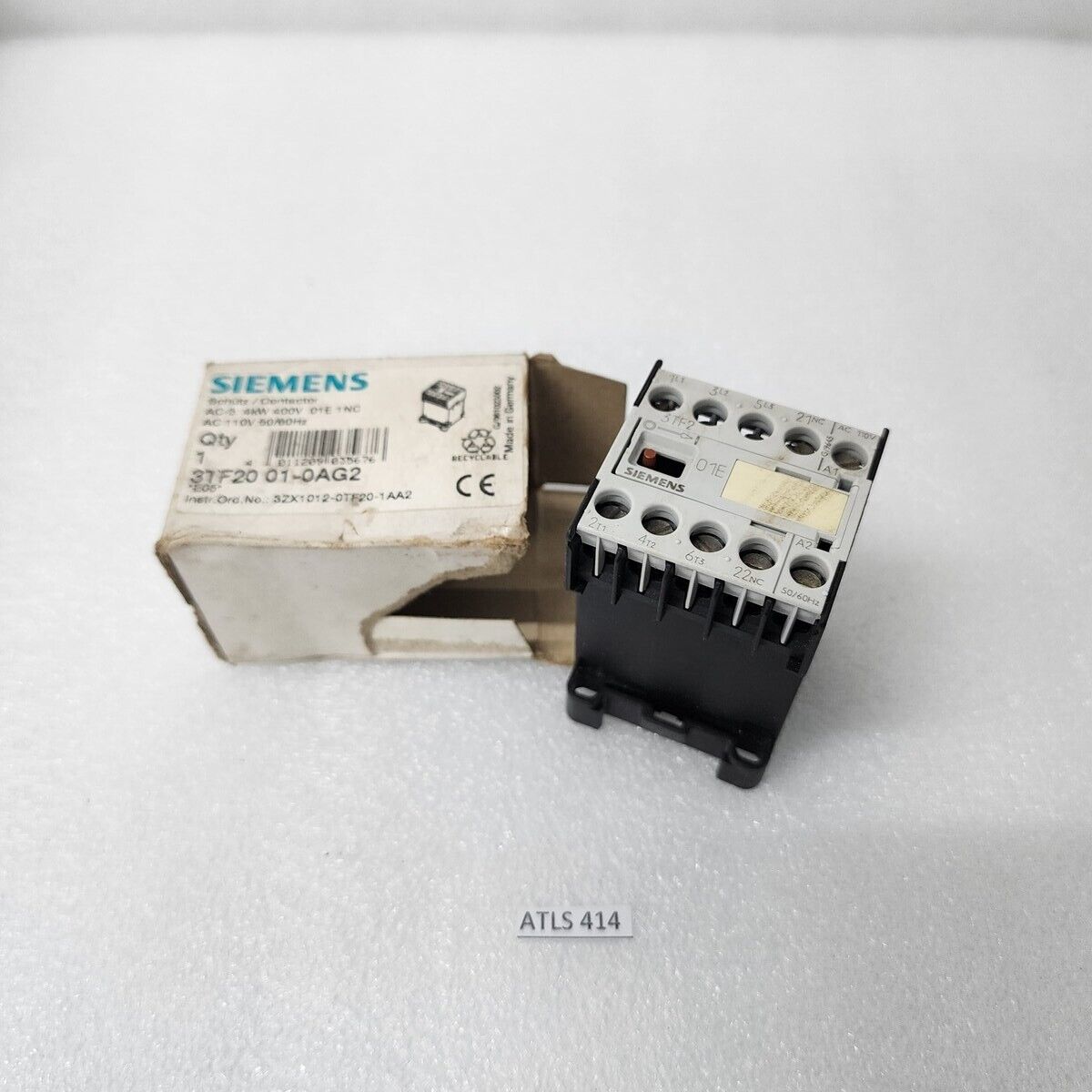 SIEMENS 3TF20 01-0AG2 01E CONTACTOR RELAY 1NC