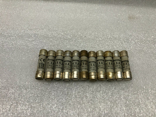 BUSSMANN C10G8 FUSE 8A 500V 10.3X38 LOT OF 11 UNIT