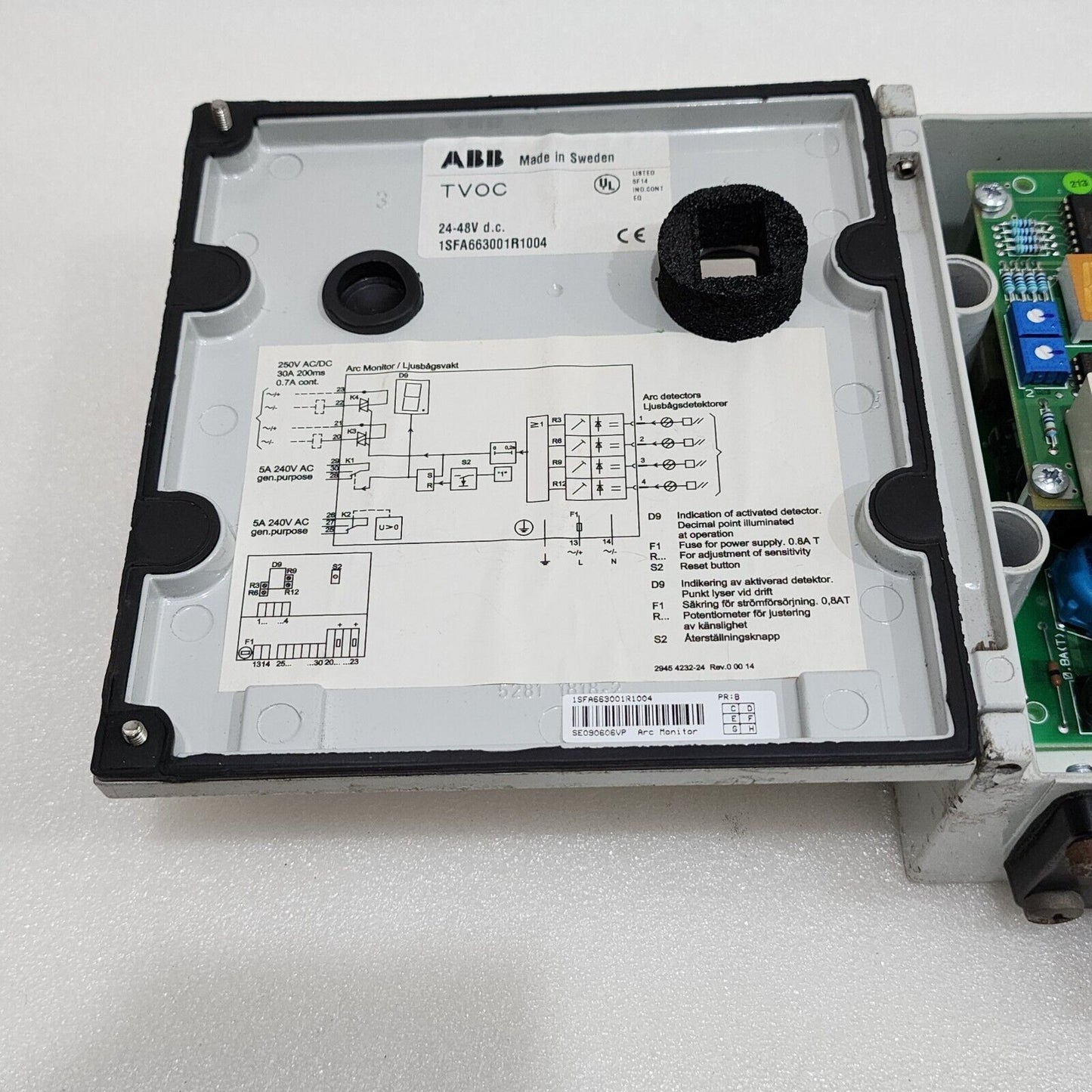 ABB 1SFA663001R1004 ARC GUARD SYSTEM TVOC-A3