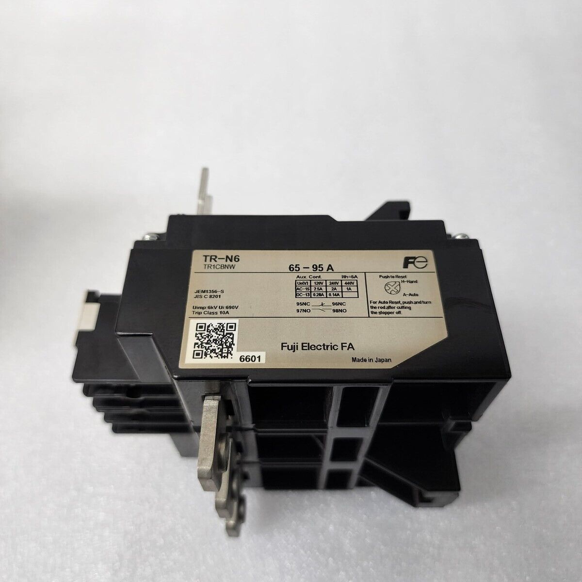 FUJI ELECTRIC TR-N6 THERMAL OVELROAD RELAY 65-95 A
