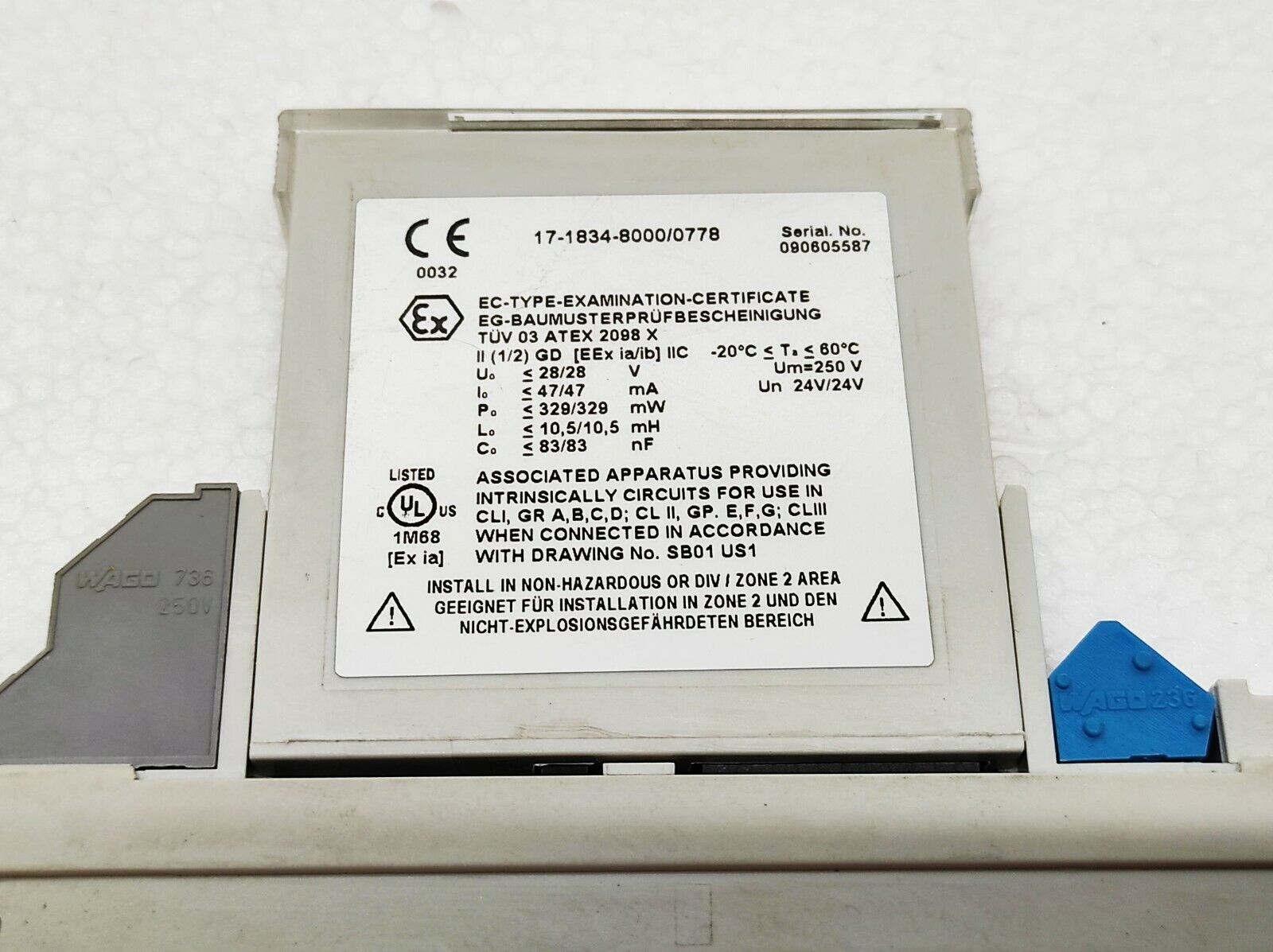 Bartec SB 0778 Process CONT EQ Universal Barrier SB0778 17-1834-8000/0778