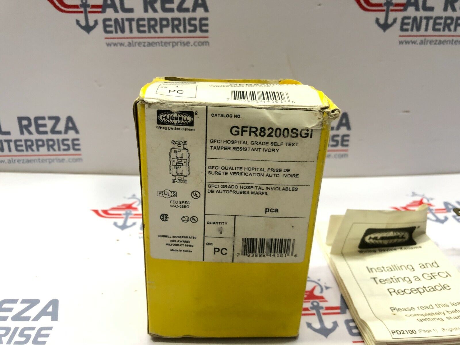 HUBBELL GFR8200SGI GFCI TEMPER RESISTANT IVORY 15A/125V