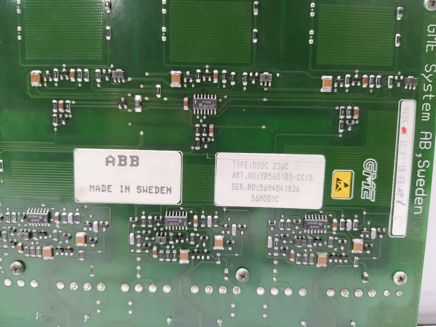 ABB DSQC 236C DRIVE CONTROL BOARD YB560103-CC/8