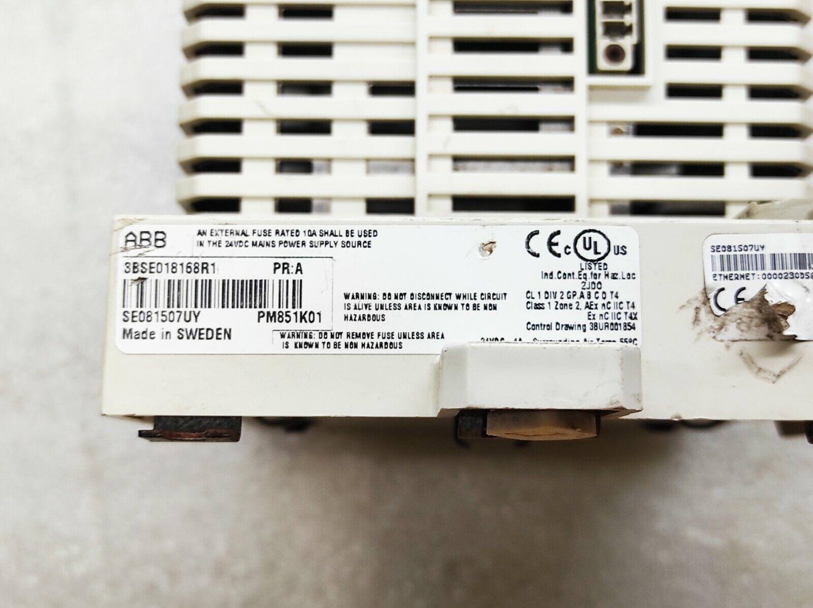 ABB AC 800M PROCESSOR UNIT KIT PM851K01 3BSE018168R1