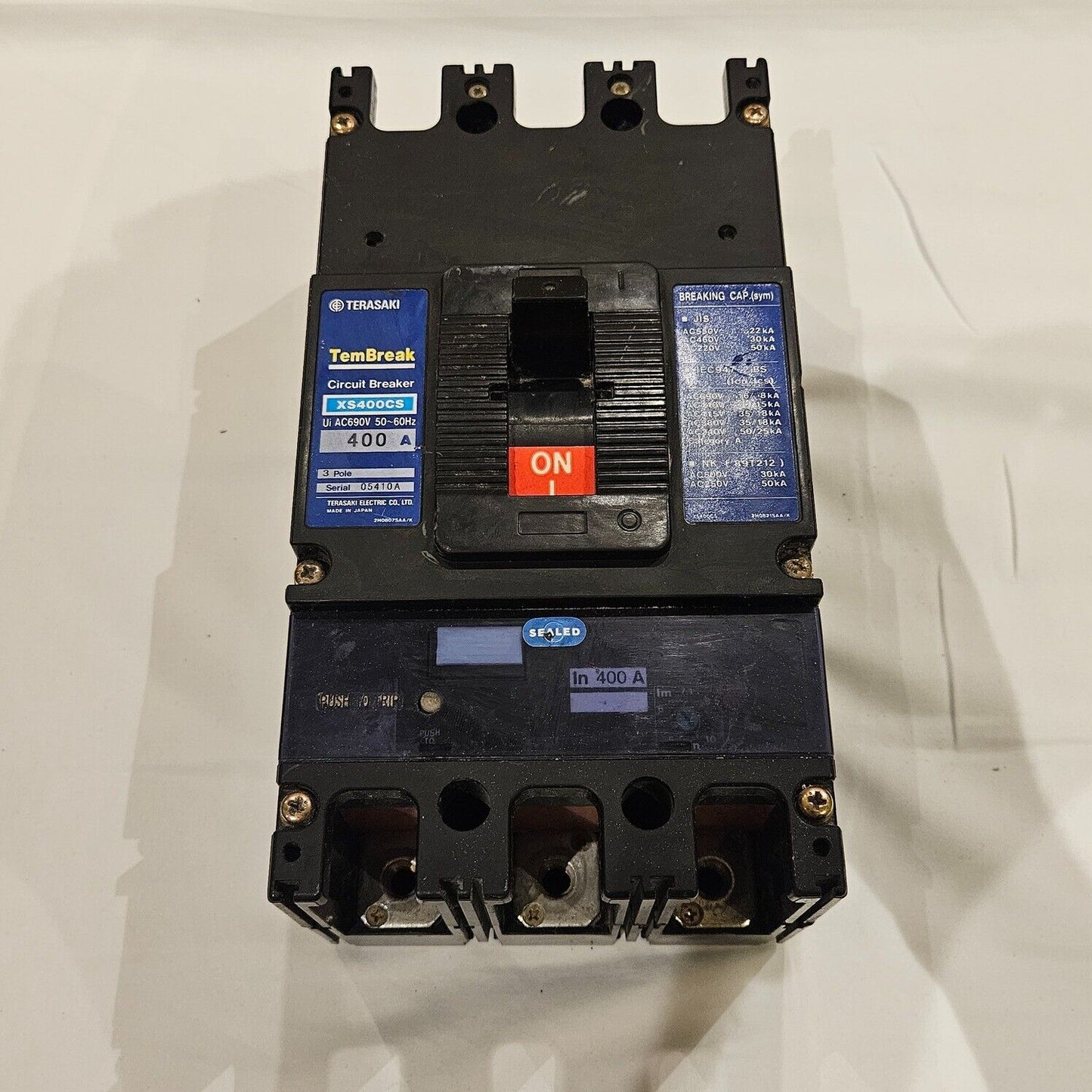 TERASAKI XP400CS 3-POLE CIRCUIT BREAKER 400A