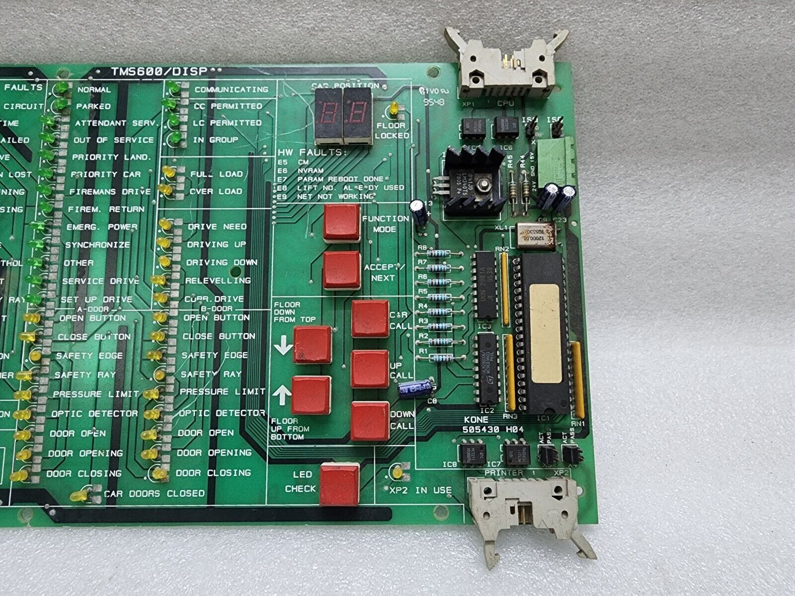 KONE TMS600/DISP ELEVATOR PCB 505430H04