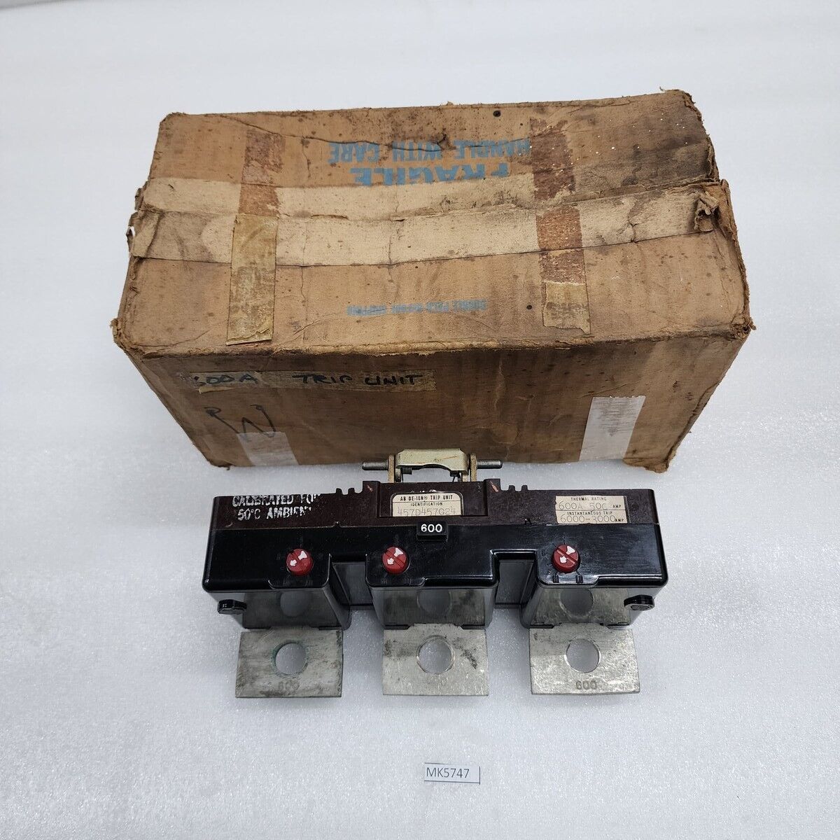 WESTINGHOUSE MA3600TV AB DE-ION TRIP UNIT 457D457G24 600A 3-POLES