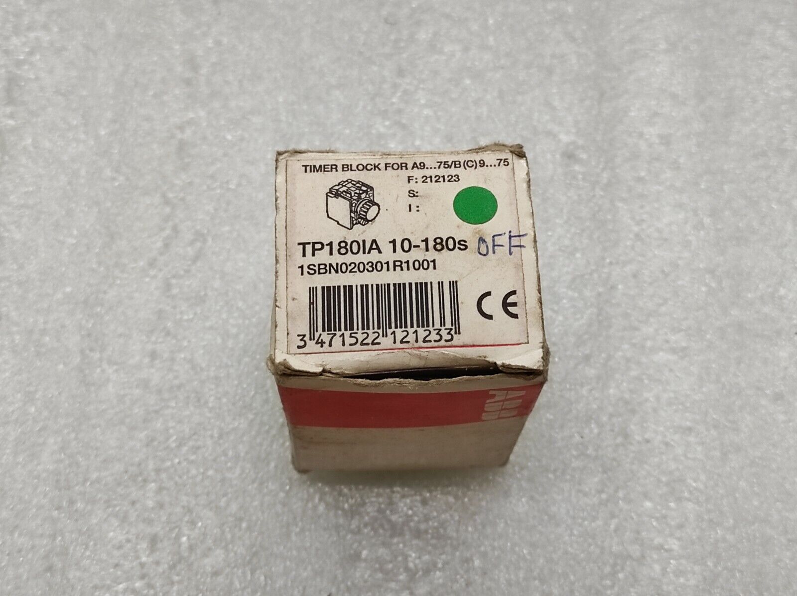 ABB TP180IA CONTACTOR DELAY TIMER 1SBN020301R1001 10-180S