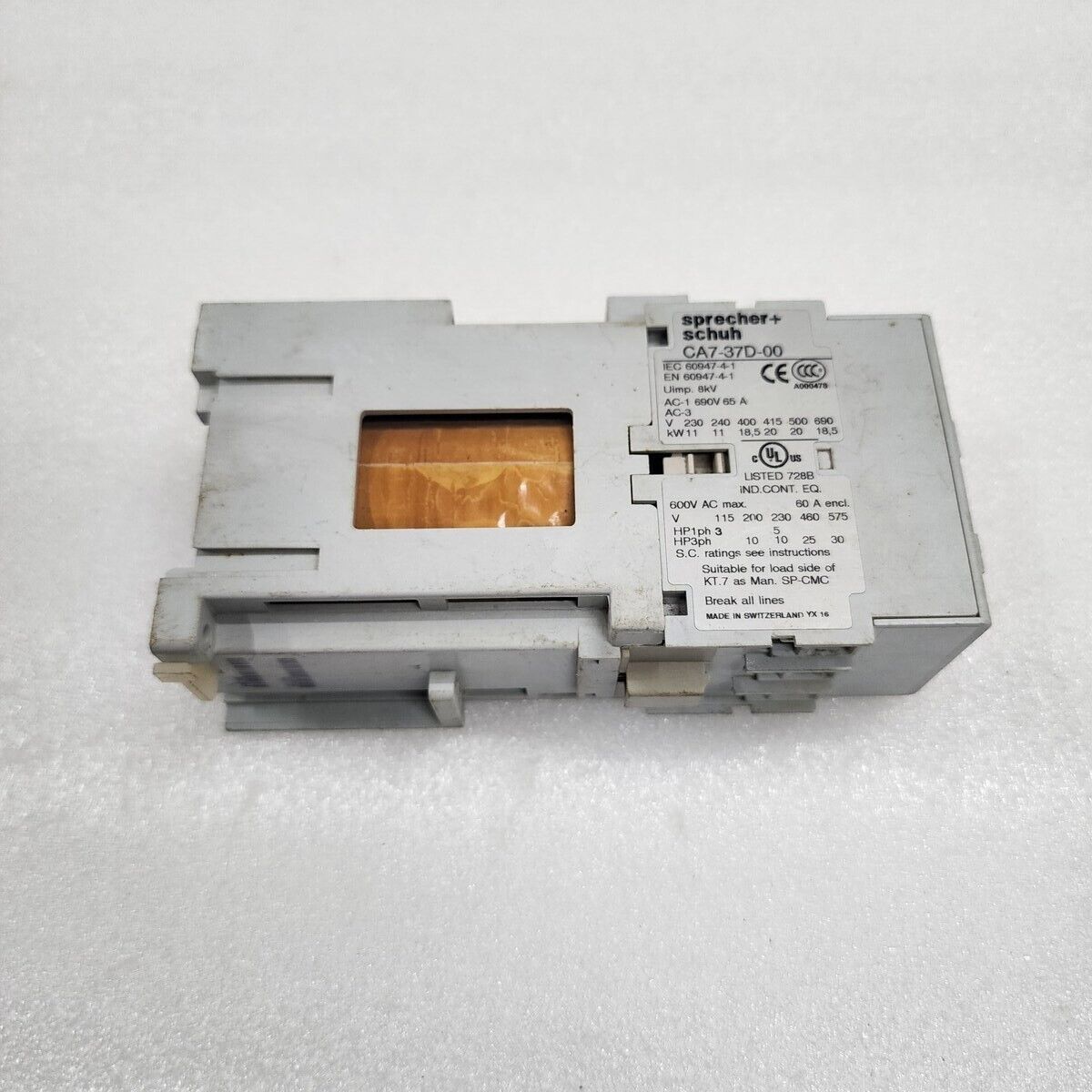 SPRECHER + SCHUH CA7-37D-00 Magnetisch Schütz Spule Spannung 24VDC