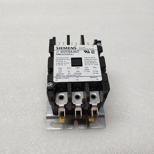 SIEMENS 42CF35AJAJT 3P CONTACTOR RELAY HN53CD024J