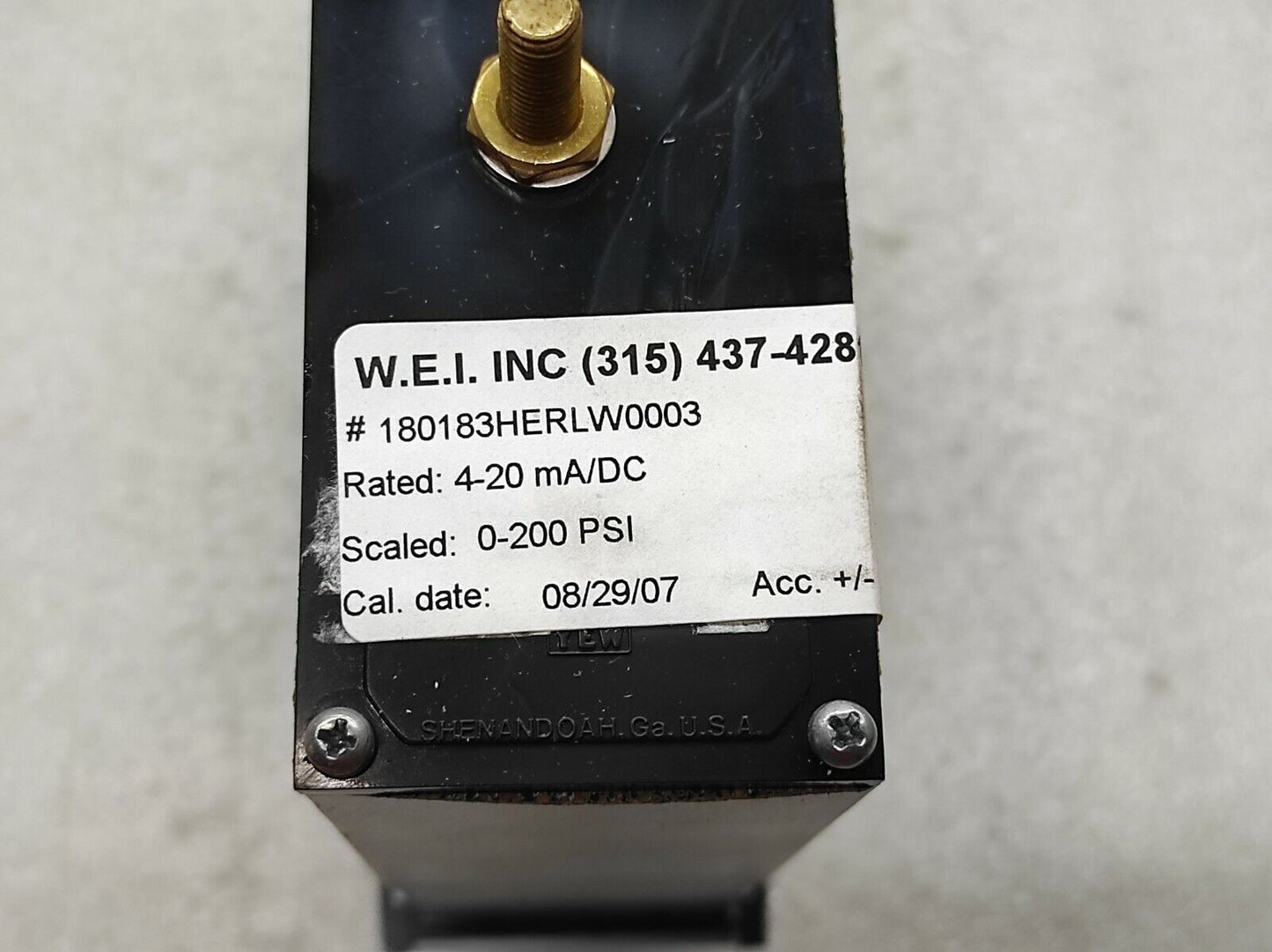 WESCHLER 180183HERLW0003 0-200 PSI METER 4-20mA/DC