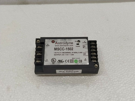 Astrodyne MSCC-1502 Modular DC Power Supply DC 12V 1.25A