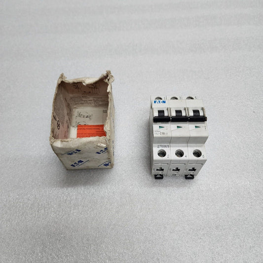 EATON FAZ-C10/3 3-POLE MINIATURE CIRCUIT BREAKER 10A