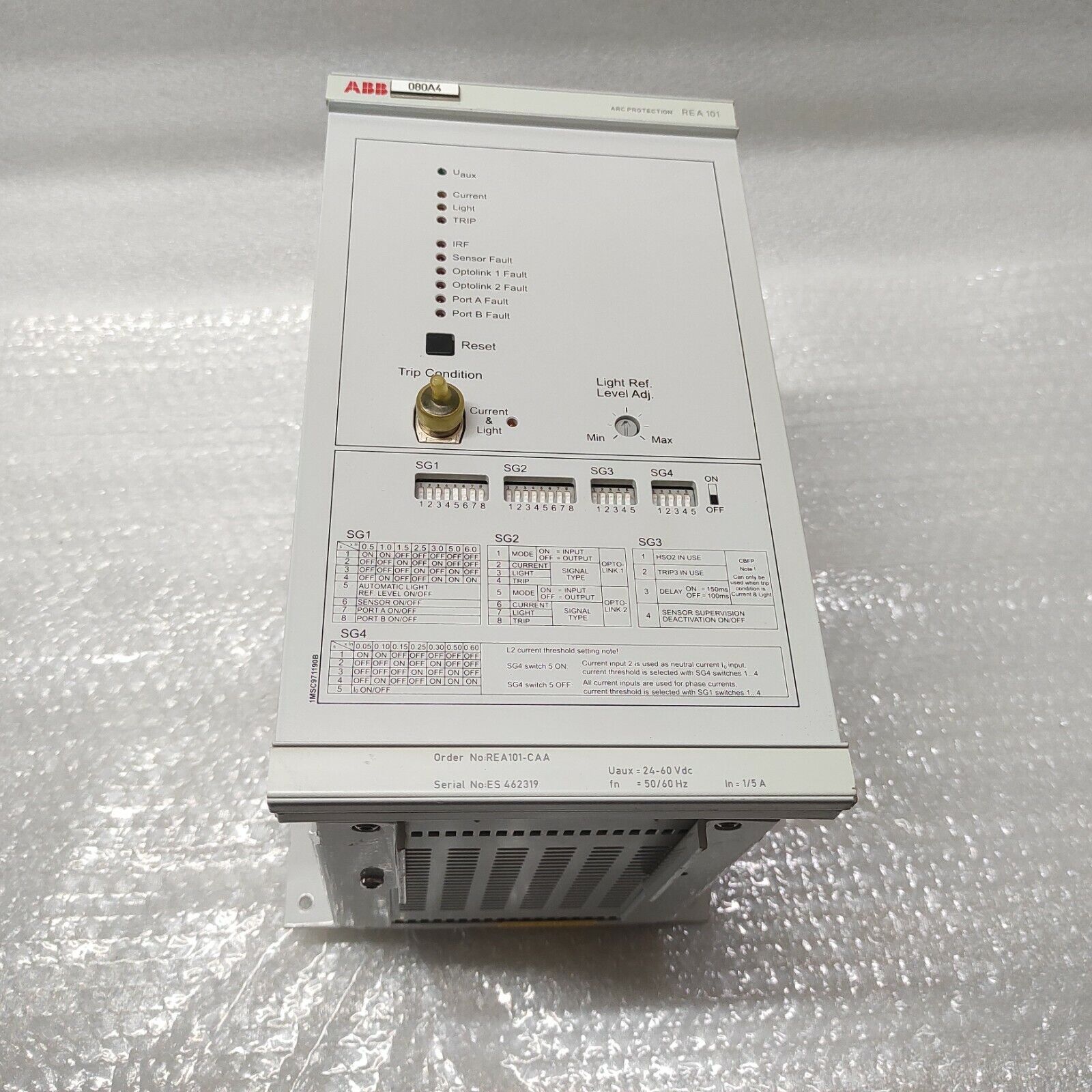 ABB REA 101 ARC PROTECTION RELAY 26-60VDC