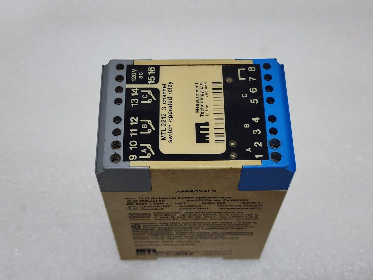 MEASUREMENT TECHNOLOGY MTL2212 3-CH SWITCH OPERATED RELAY 120VAC