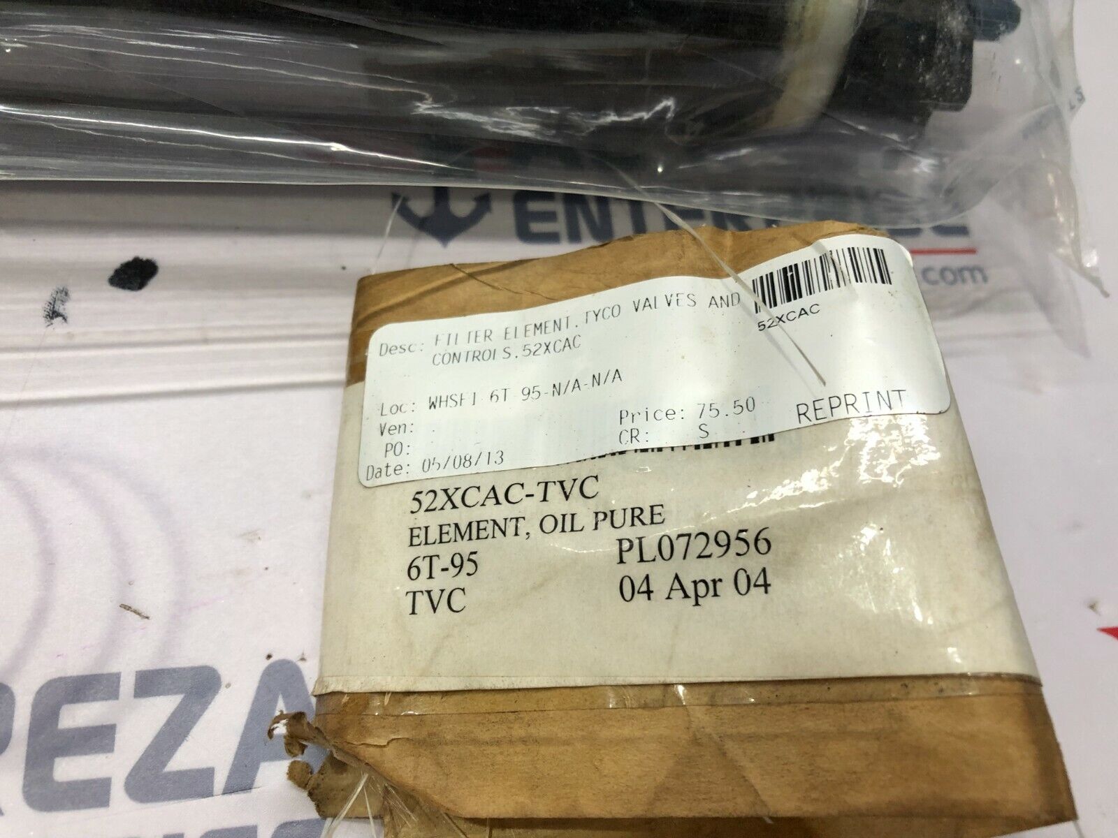 TYCO VALVES 52XCAC OIL FILTER ELEMENT AB52XCAC 