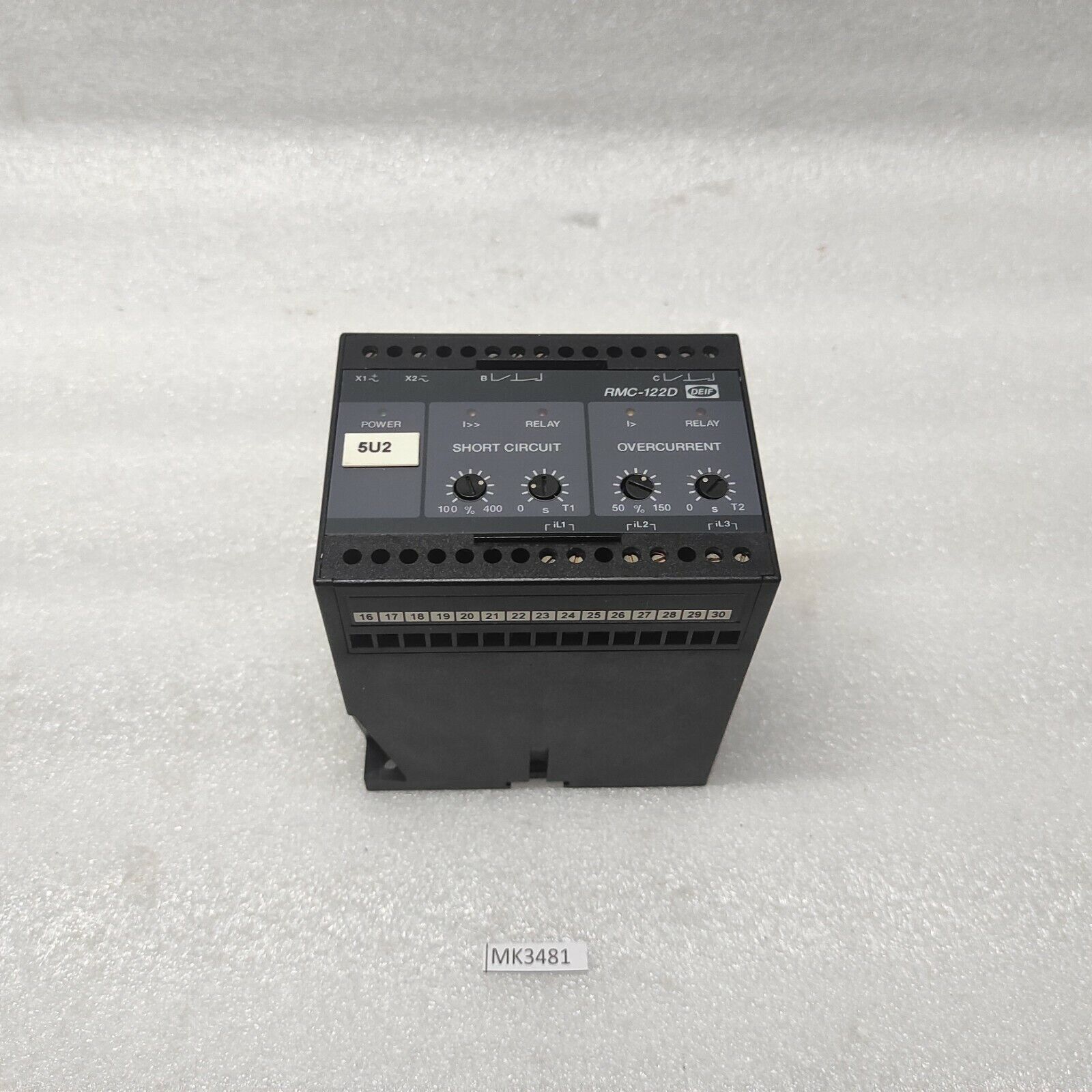 DEIF RMC-122D SHORT CIRCUIT AND OVERCURRENT RELAY 400002365.100 24VDC