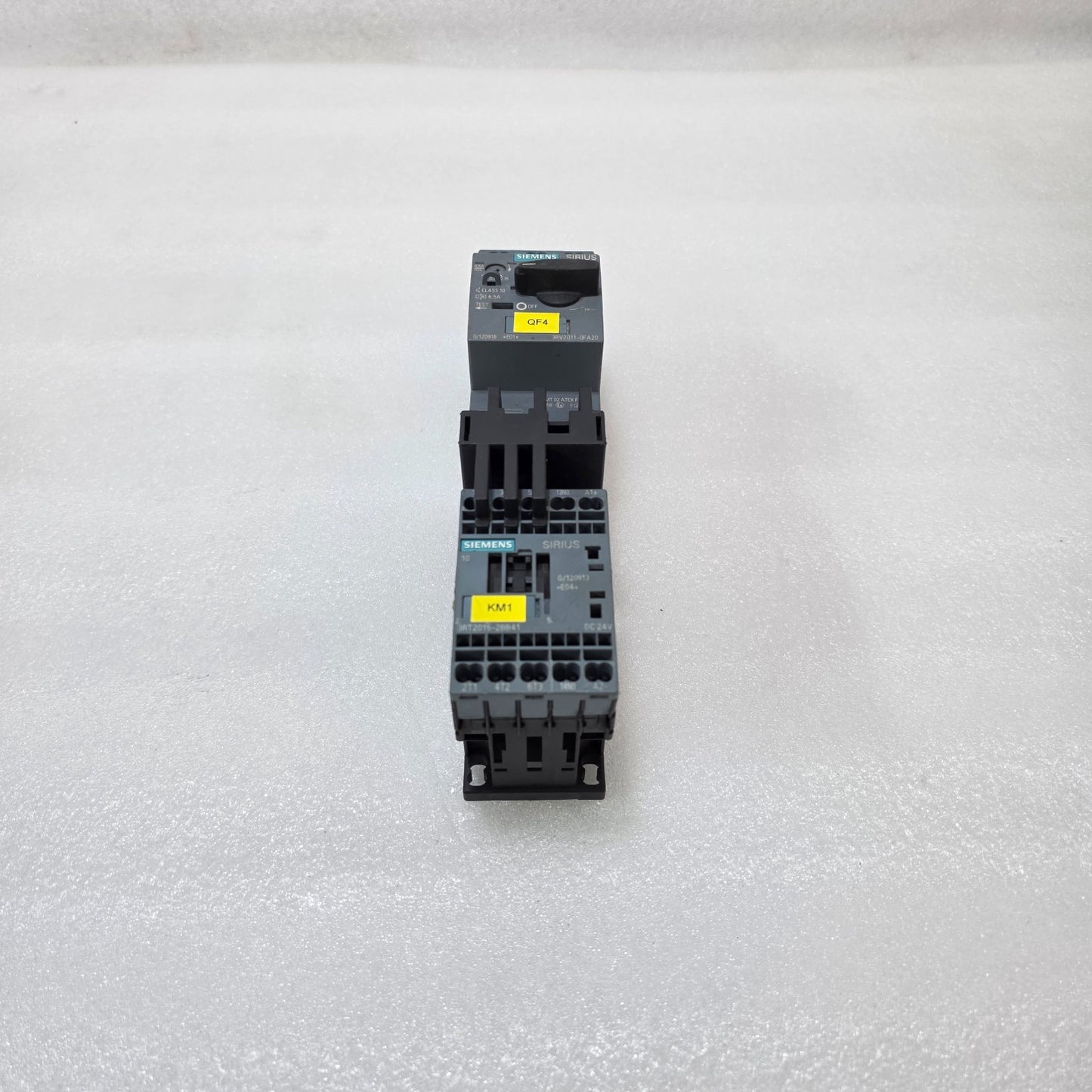 SIEMENS 3RV2011-0FA20 MOTOR PROTECTION CIRCUIT BREAKER + 3RT2015-2BB41 CONTACTOR