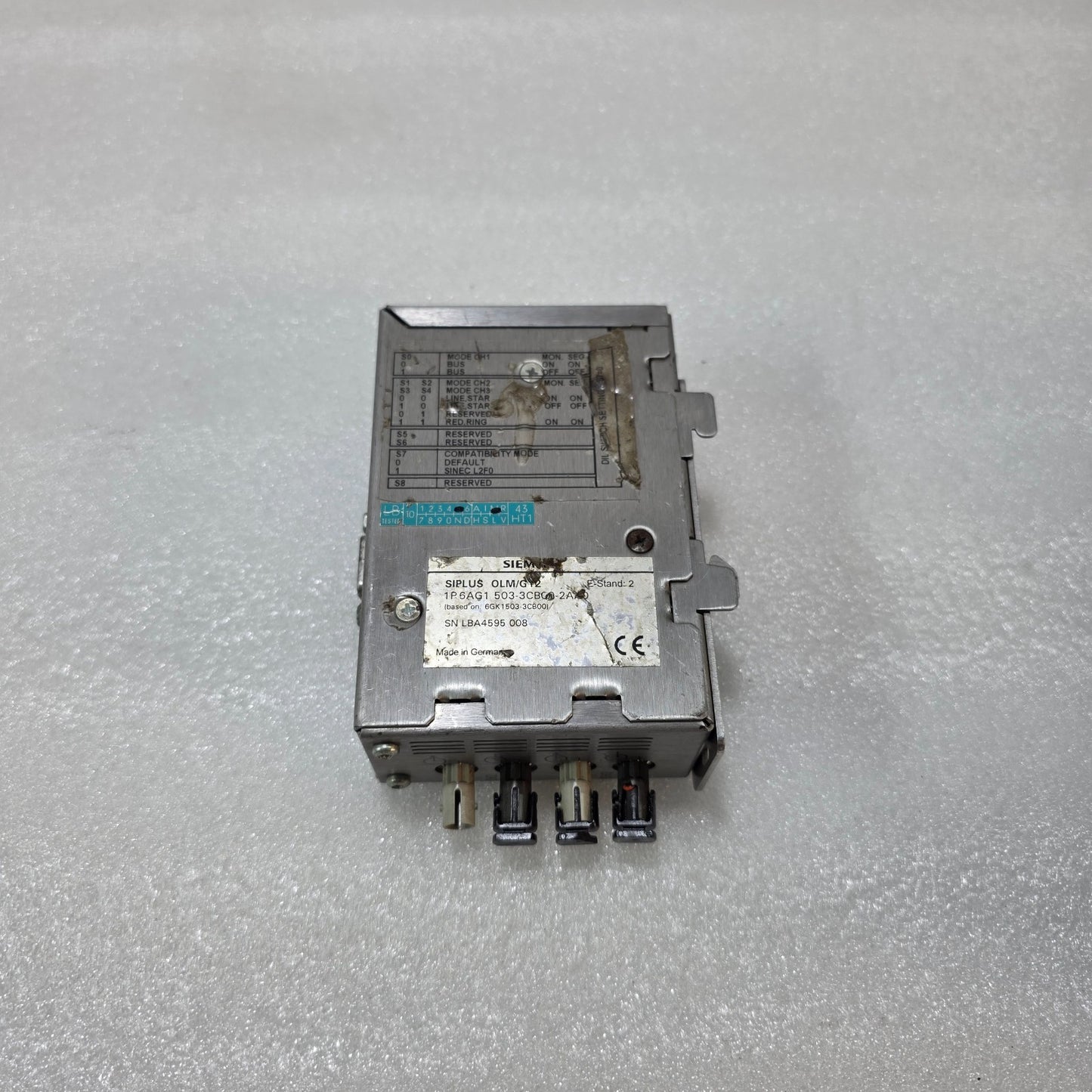 SIEMENS SIPLUS OLM/G12 OPTICAL LINK MODULE 6GK1503-3CB00 INDUSTRIAL FIBER OPTIC