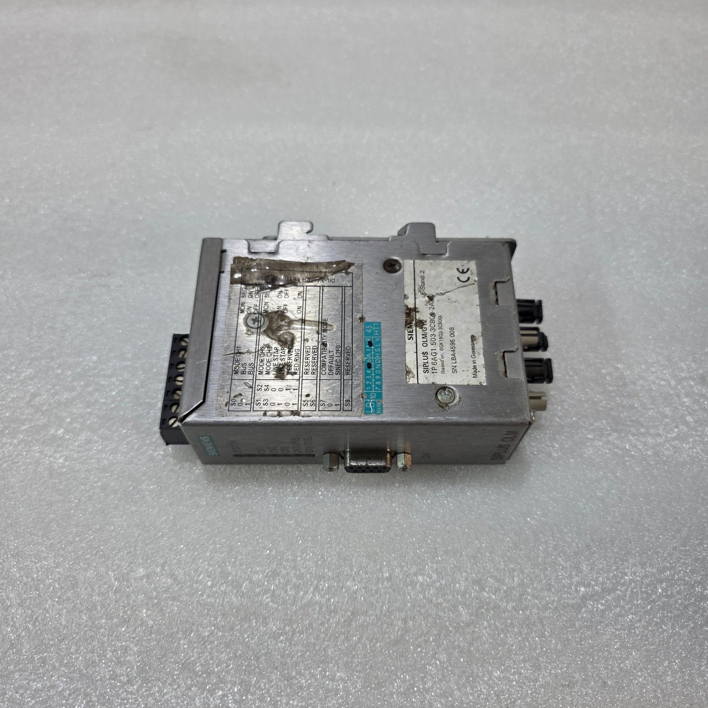 SIEMENS SIPLUS OLM/G12 OPTICAL LINK MODULE 6GK1503-3CB00 INDUSTRIAL FIBER OPTIC