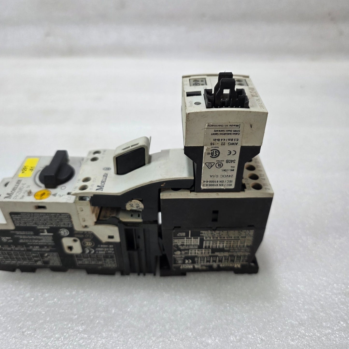 MOELLER EATON PKZM0-4 MOTOR PROTECTION BREAKER + DILM7-01 CONTACTOR + SWIRE-DIL