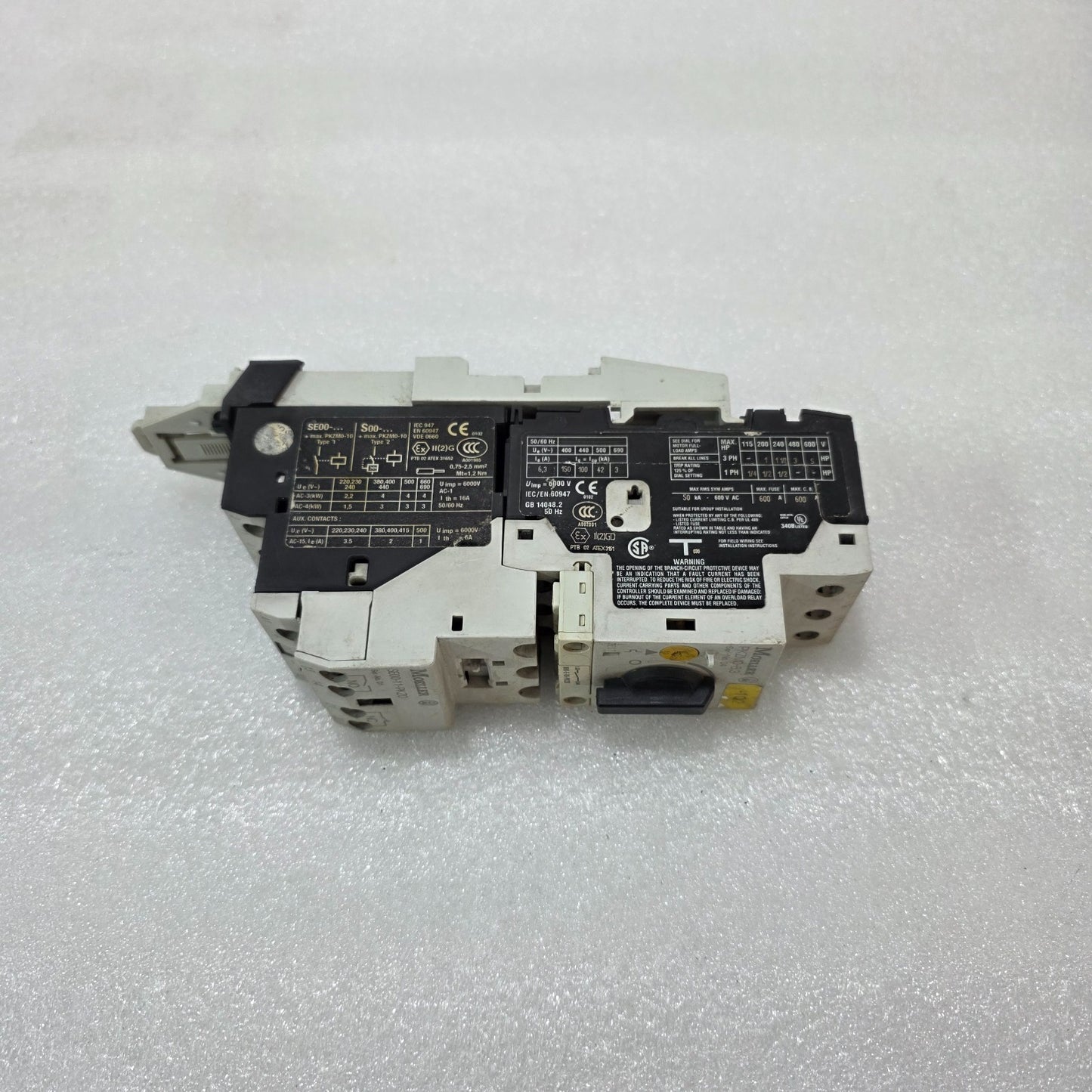 MOELLER EATON PKZM0-6.3 MOTOR PROTECTION CIRCUIT BREAKER + SEO0-11-PKZ0