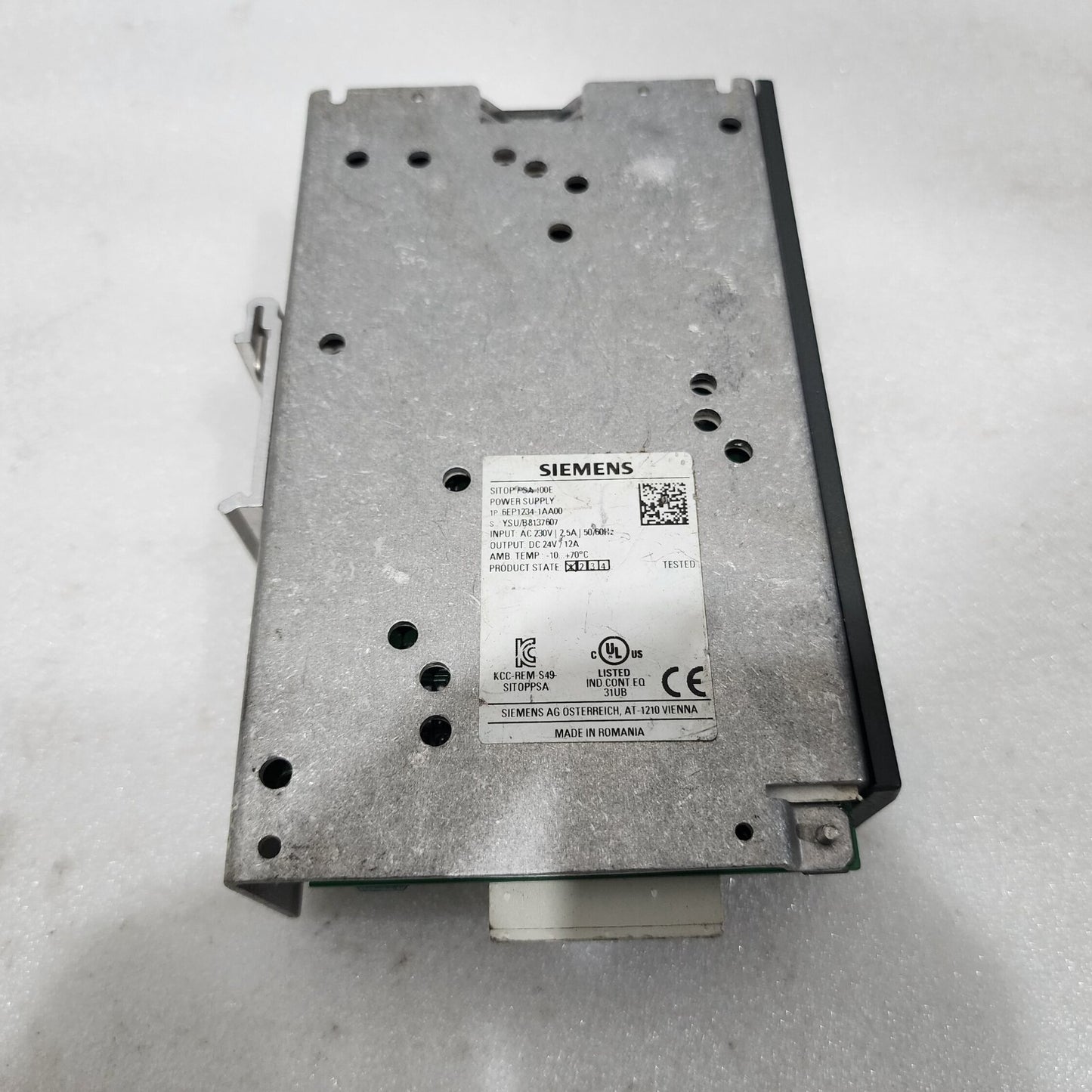 SIEMENS 6EP1234-1AA00 SITOP POWER SUPPLY 24VDC 12A