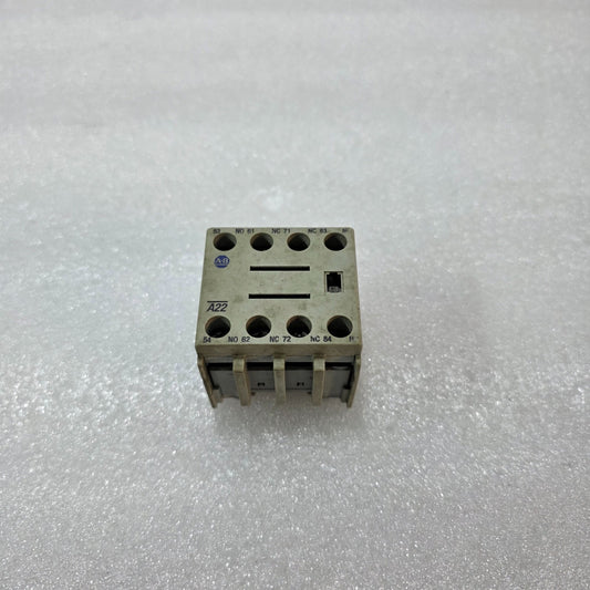 ALLEN-BRADLEY 100-F AUXILIARY CONTACT BLOCK A22 – 10A 690V INDUSTRIAL CONTROL RE