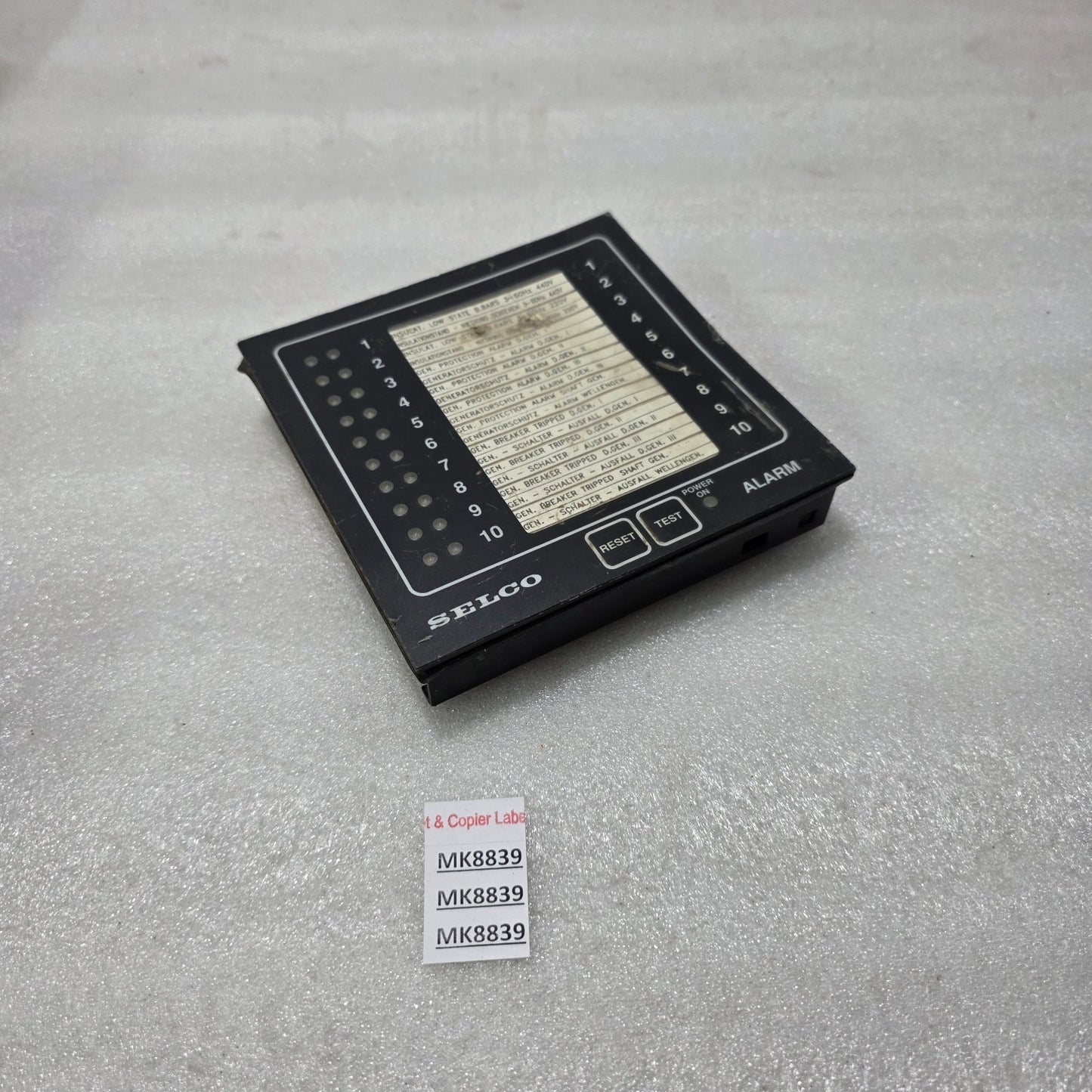 SELCO M1000-24-10B ALARM INDICATOR 24VDC