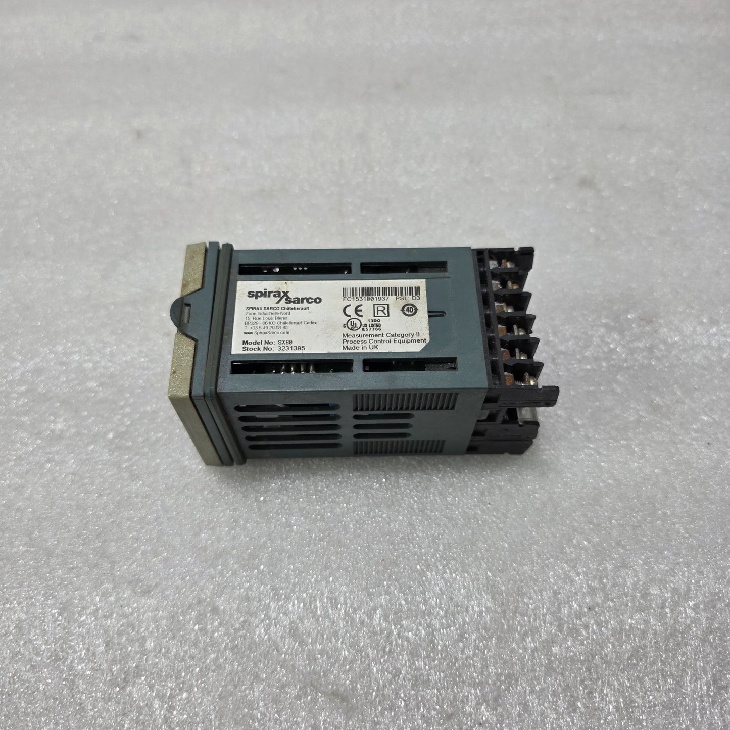 SPIRAX SARCO SX80 TEMPERATURE CONTROLLER MODULE | STOCK NO. 3231395 | PROCESS CO
