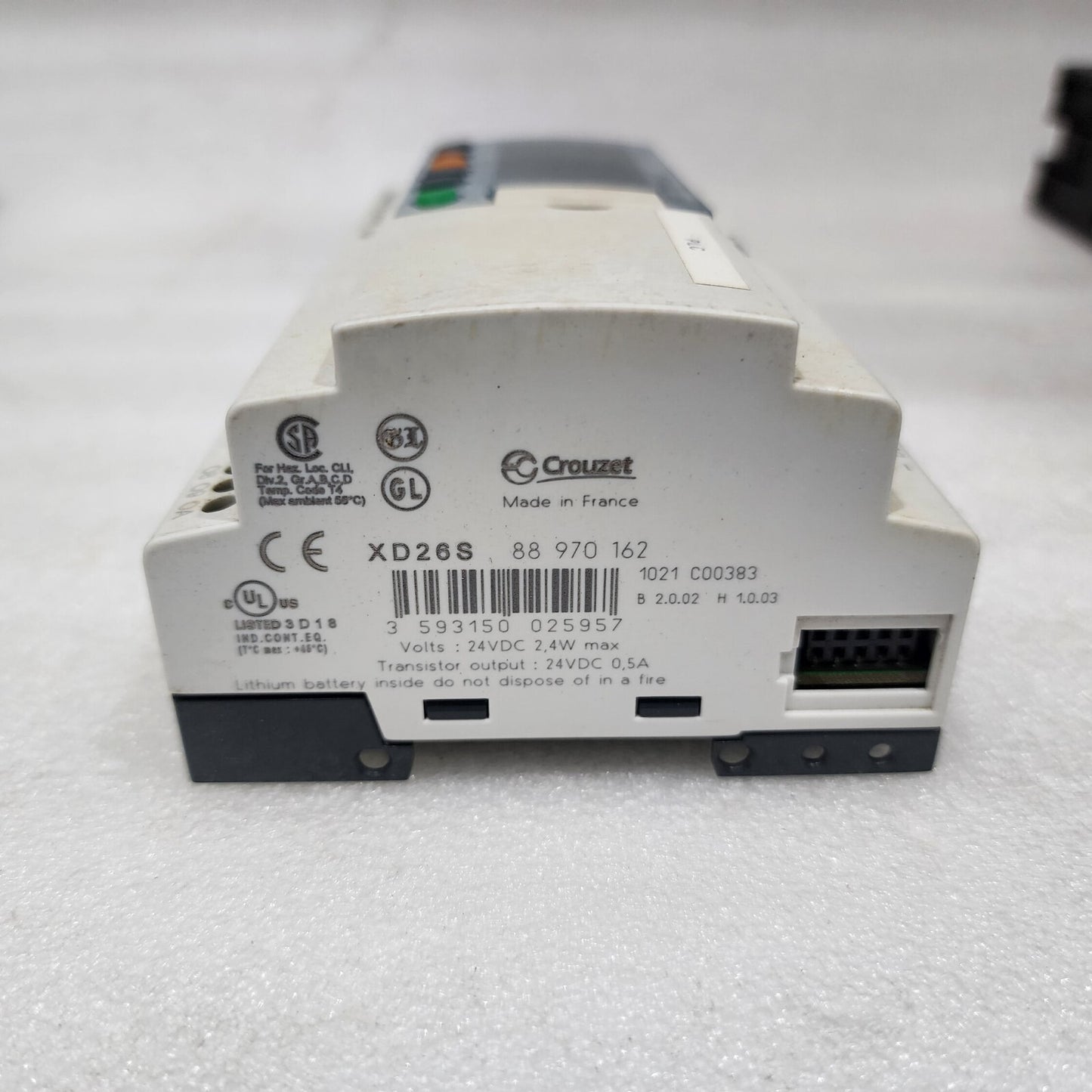 CROUZET XD26S MILLENIUM 3 SERIES PLC LOGIC MODULE 88970162