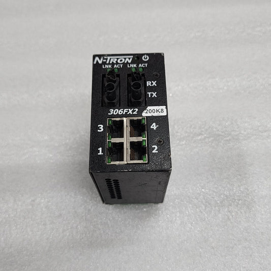 N-TRON 306FX2-N-ST INDUSTRIAL ETHERNET SWITCH 10-30V