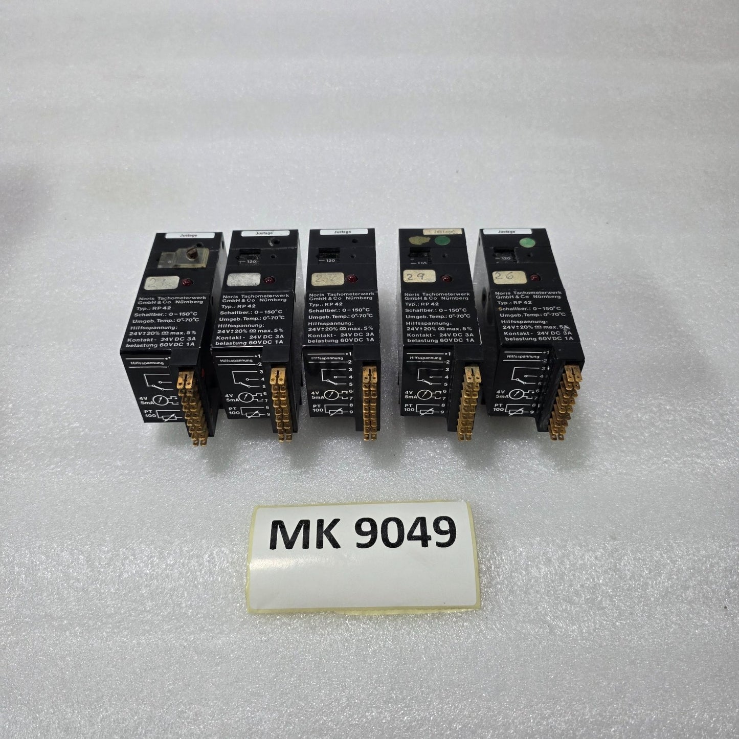 NORIS RP42 TEMPERATURE LIMIT SWITCH 24V DC PT100 INPUT 0–150°C INDUSTRIAL CONTRO