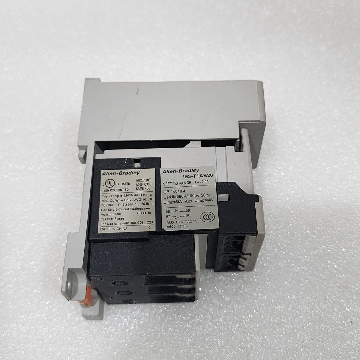 ALLEN BRADLEY CAT 193-11AB20 SER A OVERLOAD RELAY 1.4-2.0A CAT 193-T1APM