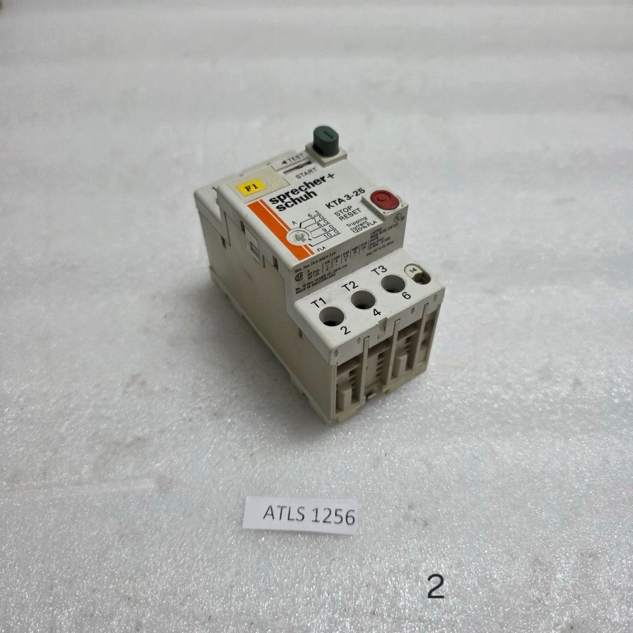 2 UNIT X SPRECHER+SCHUH KTA 3-25 MANUAL MOTOR STARTER 6.3-10 A LOT OF 2 UNIT